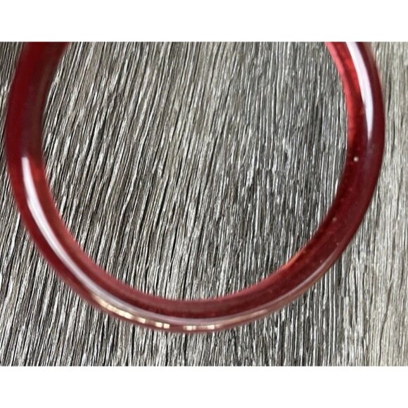 Vintage Red Roman Glass Bangle Bracelet women’s sz 8.5” Quality Bracelet - Picture 5 of 8